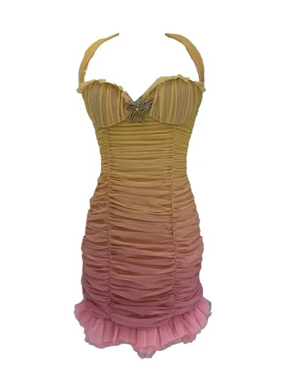 Mini vestido robusto do pescoço